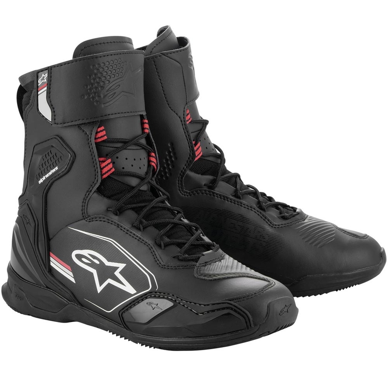 Moto škornji Alpinestars Superfaster črno-sivo-rdeči