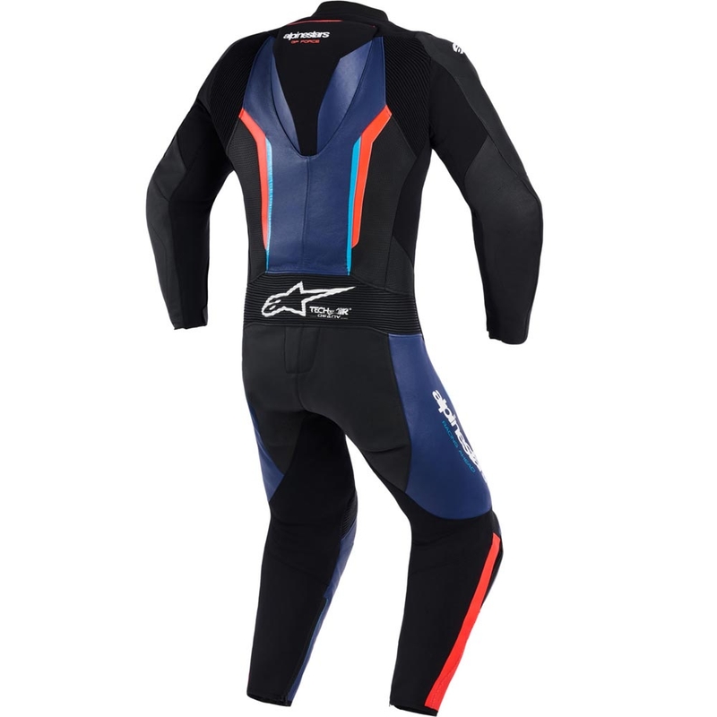 Alpinestars GP FORCE V2 enodelni motoristični kombinezon črno-modro-fluo rdeč