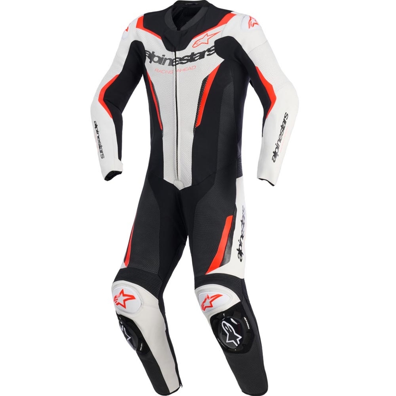 Alpinestars GP FORCE V2 enodelni motoristični kombinezon bela-črna-fluo rdeča