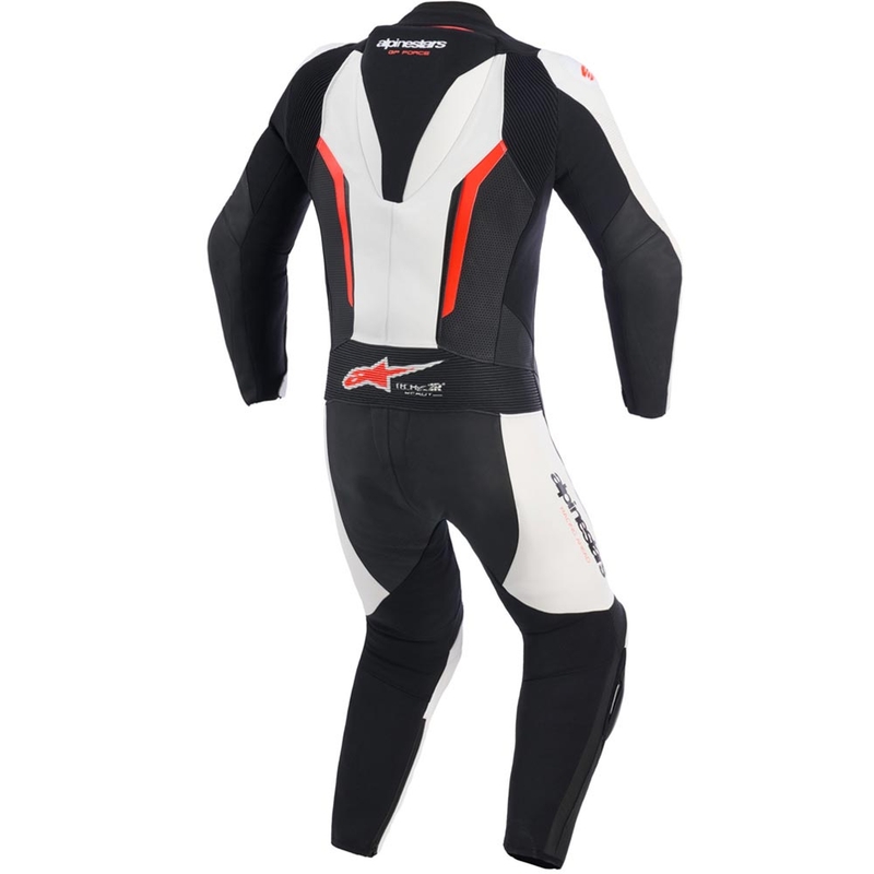 Alpinestars GP FORCE V2 enodelni motoristični kombinezon bela-črna-fluo rdeča