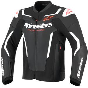 Usnjena motoristična jakna Alpinestars GP Force V2 črno-belo-rdeča