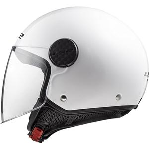 Odprta motoristična čelada LS2 OF558 Sphere II, enobarvno bela