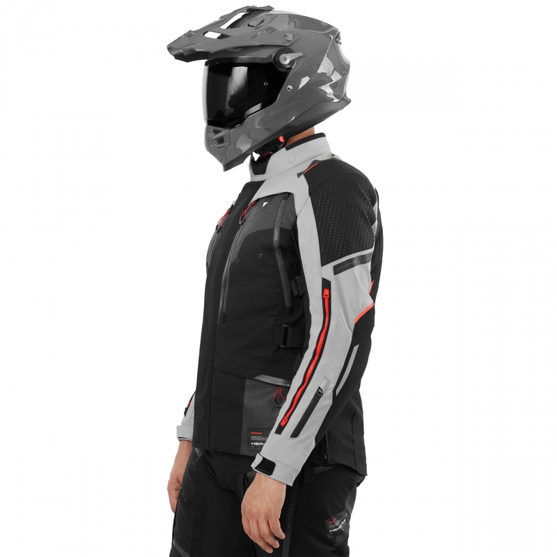 Motoristična jakna Shima Hero 3.0 sivo-rdeča