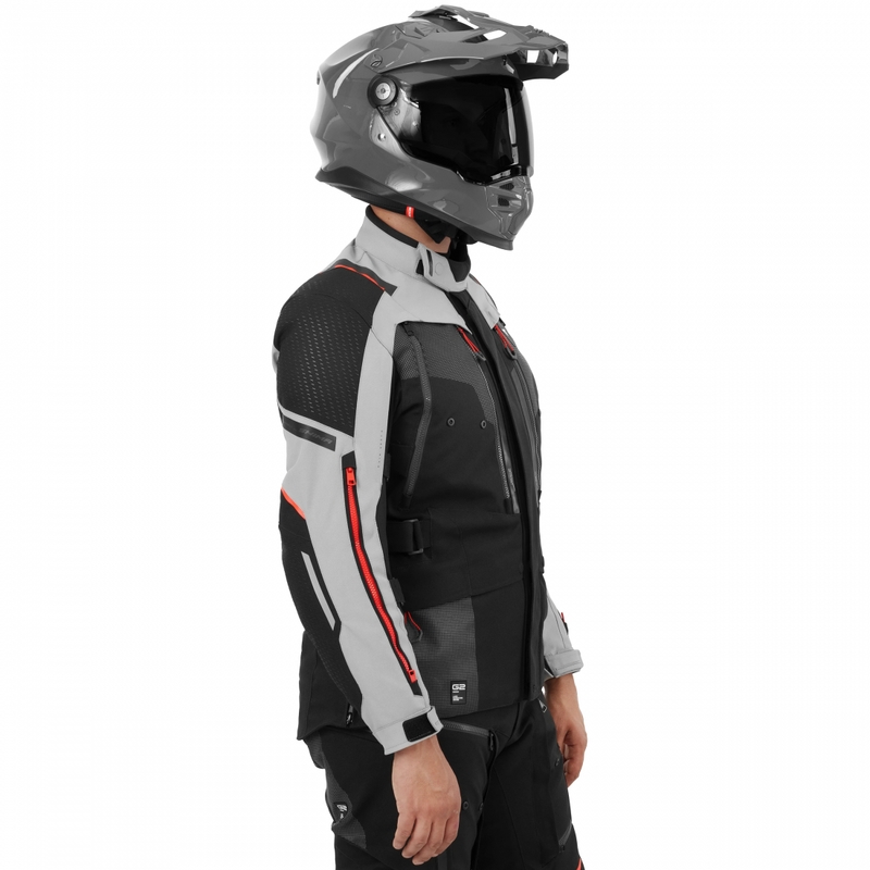 Motoristična jakna Shima Hero 3.0 sivo-rdeča