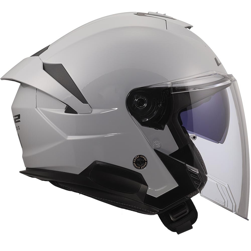 Odprta motoristična čelada LS2 OF618 Verso II Solid nardo siva