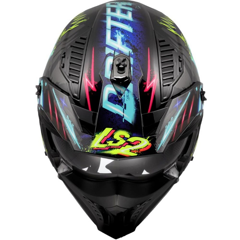 Čelada za trial motocikle LS2 OF606 Drifter Rayz črno-modra