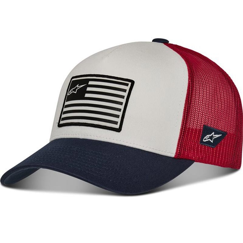 Alpinestars Flag Snap Hat blue-red-white