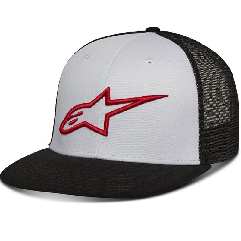 Alpinestars Corp Trucker kapa bela-črna-rdeča