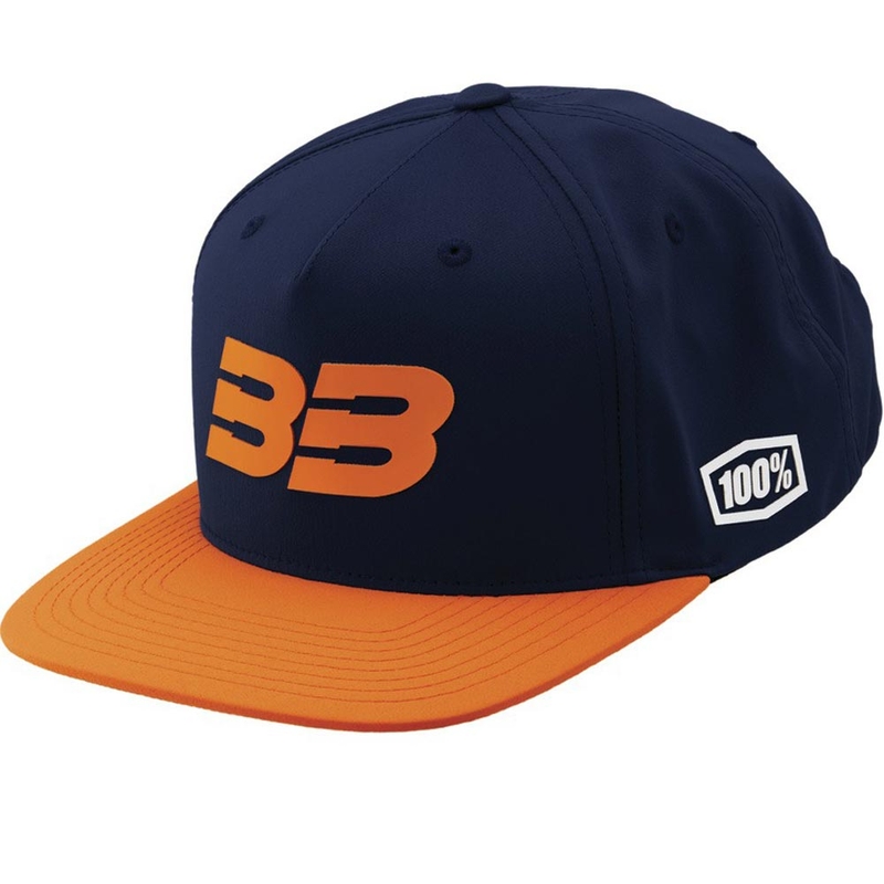 Kapa 100% BB33 Snapback modro-oranžna