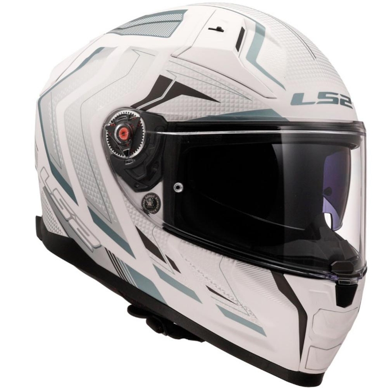 Motoristična čelada LS2 FF811 Vector II Alizer, mat bela