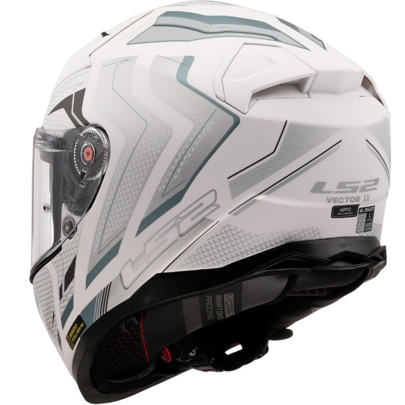 Motoristična čelada LS2 FF811 Vector II Alizer, mat bela