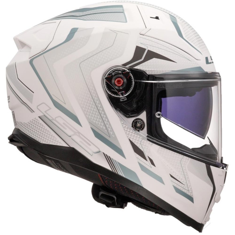 Motoristična čelada LS2 FF811 Vector II Alizer, mat bela