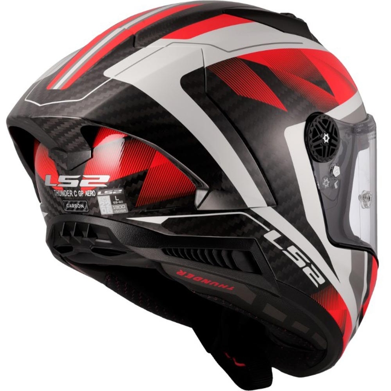 Celoobrazna motoristična čelada LS2 FF805 Thunder C GP Aero Raute belo-rdeča