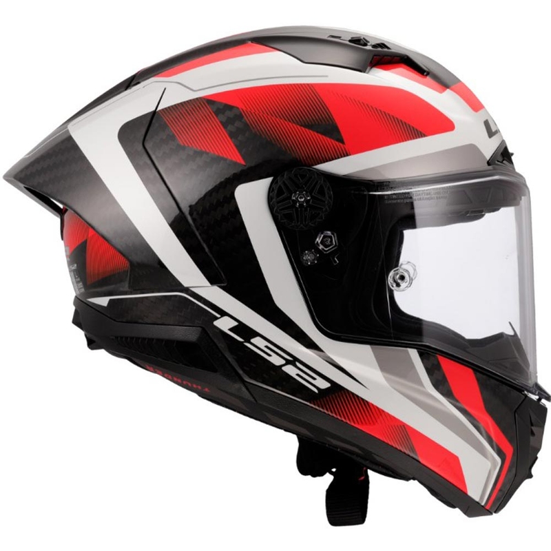 Celoobrazna motoristična čelada LS2 FF805 Thunder C GP Aero Raute belo-rdeča