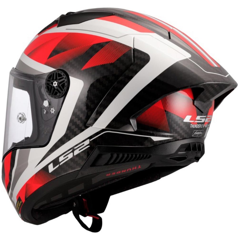 Celoobrazna motoristična čelada LS2 FF805 Thunder C GP Aero Raute belo-rdeča