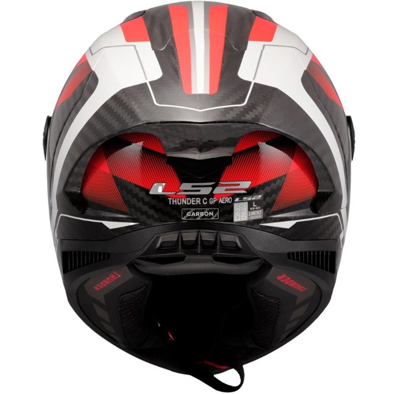 Celoobrazna motoristična čelada LS2 FF805 Thunder C GP Aero Raute belo-rdeča