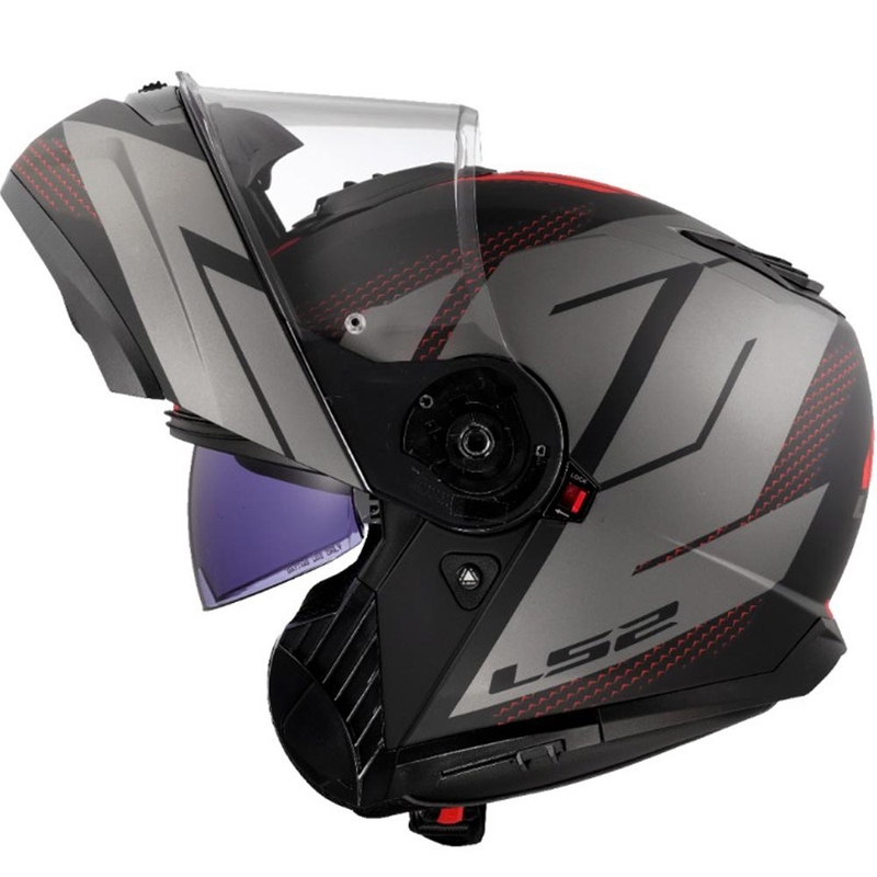 Motoristična čelada LS2 FF908 Strobe II Code črno-siva