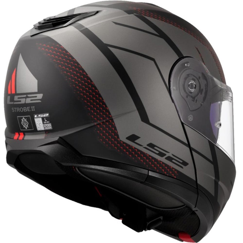 Motoristična čelada LS2 FF908 Strobe II Code črno-siva