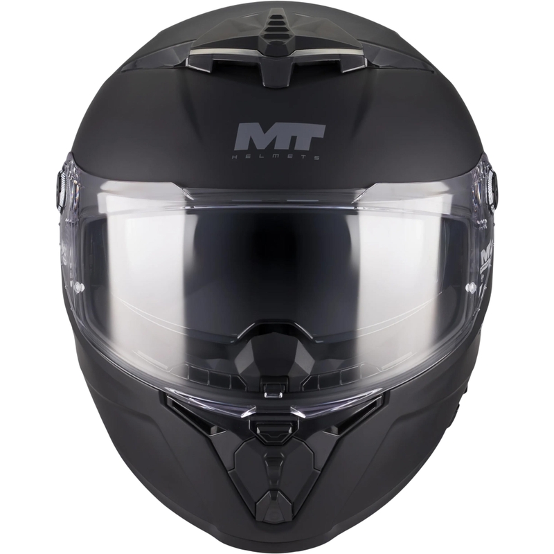 Motoristična čelada MT Thunder 4 R Pure A1 z integriranim obrazom, mat črna