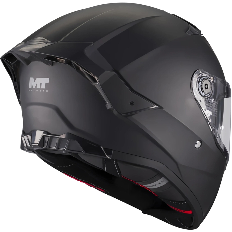 Motoristična čelada MT Thunder 4 R Pure A1 z integriranim obrazom, mat črna