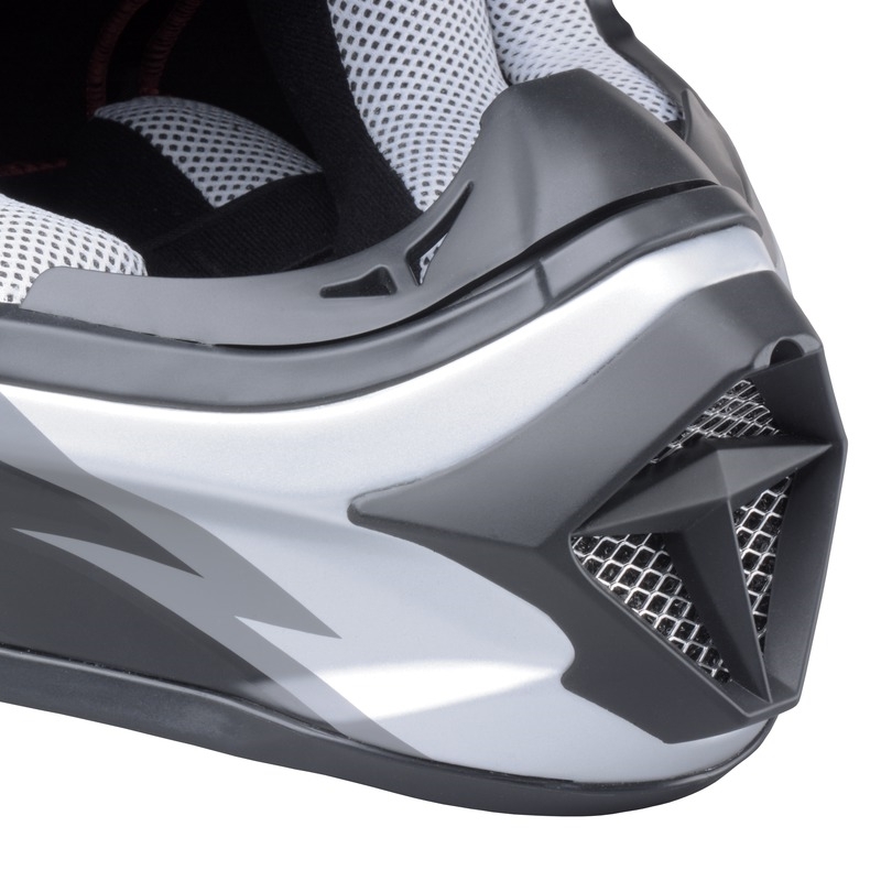 Cassida Cross Pro Motokros čelada - črna mat/siva razprodaja