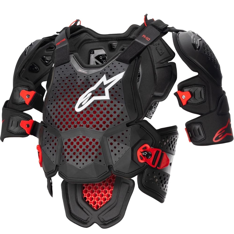 Ščitnik za telo Alpinestars A-10 2 črno-antracitno-rdeč