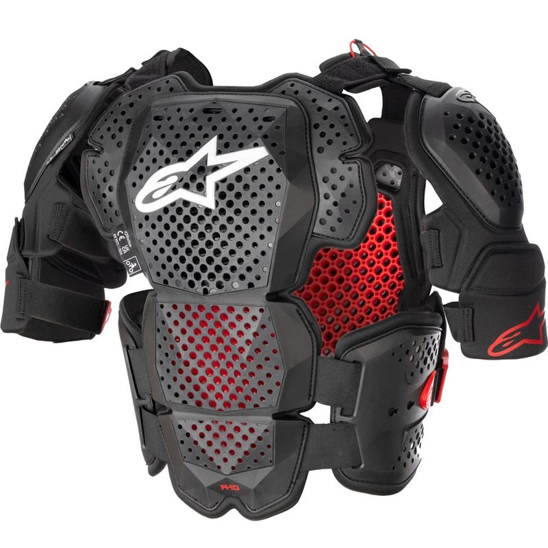 Ščitnik za telo Alpinestars A-10 2 črno-antracitno-rdeč