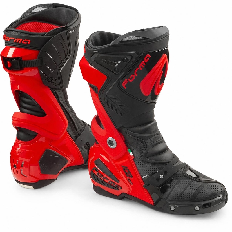 Motoristični škornji Forma Ice Pro Flow rdeče-črni