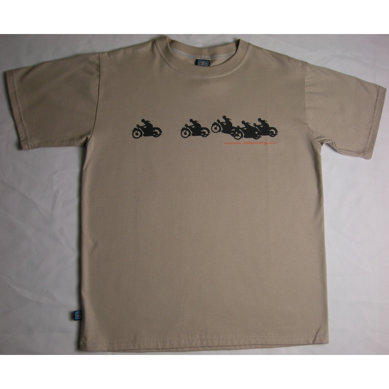 Moška majica Blue Fly beige z motivom razprodaja