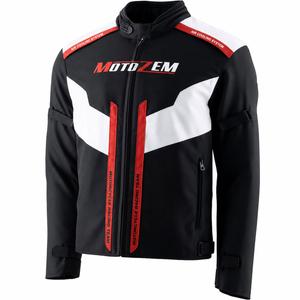 Motozem Team 2 motoristična jakna črno-bela