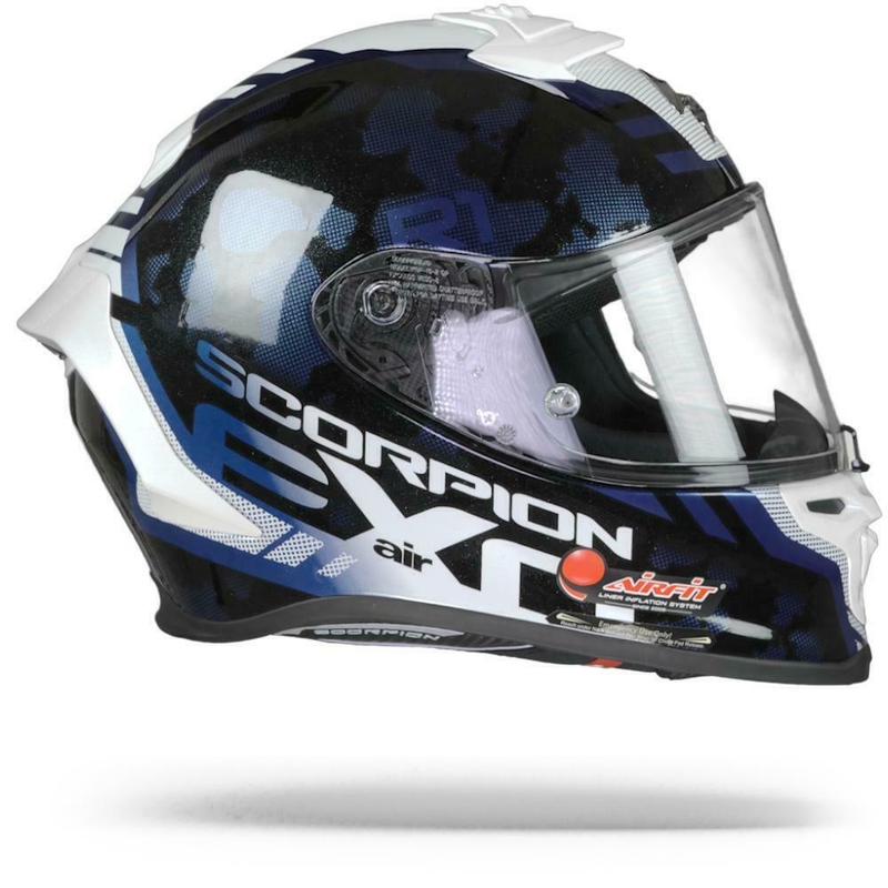 Integralna čelada Scorpion EXO-R1 Air Ogi črno-bela-modra