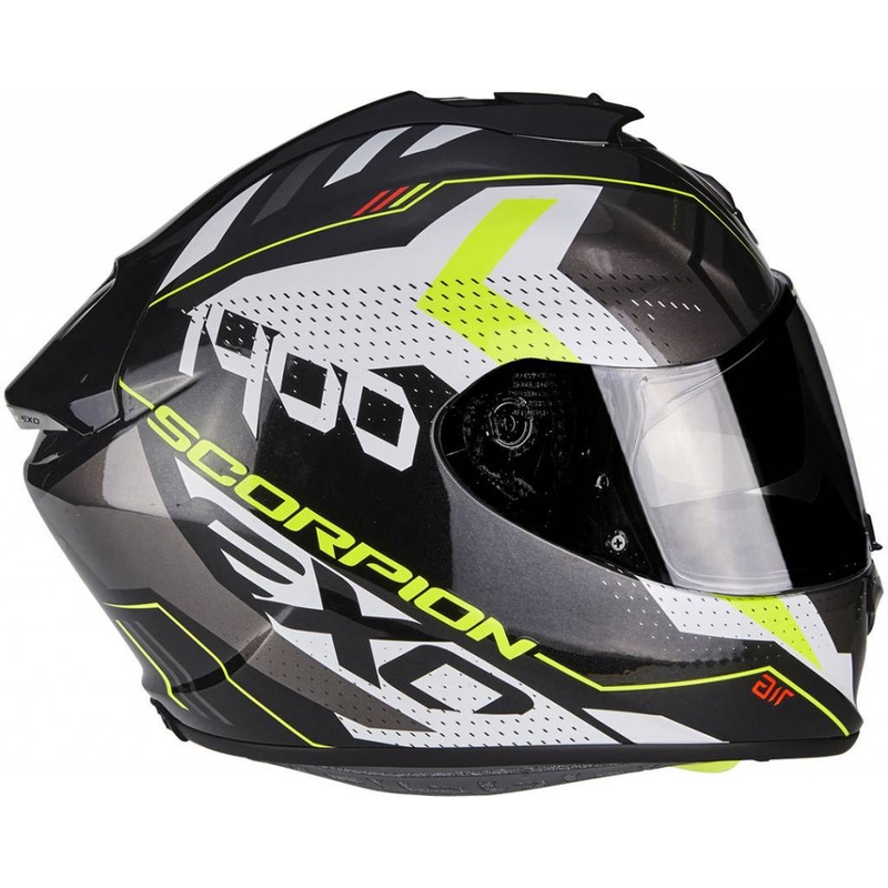 Integralna motoristična čelada Scorpion Exo-1400 Air T-shirt black-fluo yellow razprodaja