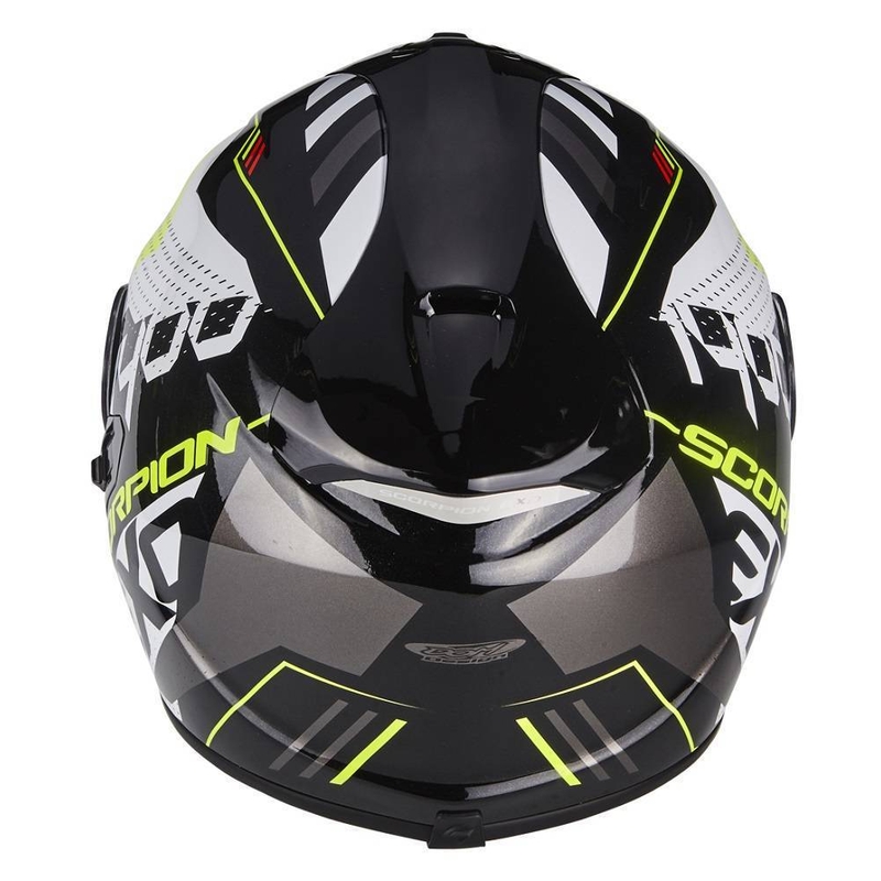 Integralna motoristična čelada Scorpion Exo-1400 Air T-shirt black-fluo yellow razprodaja