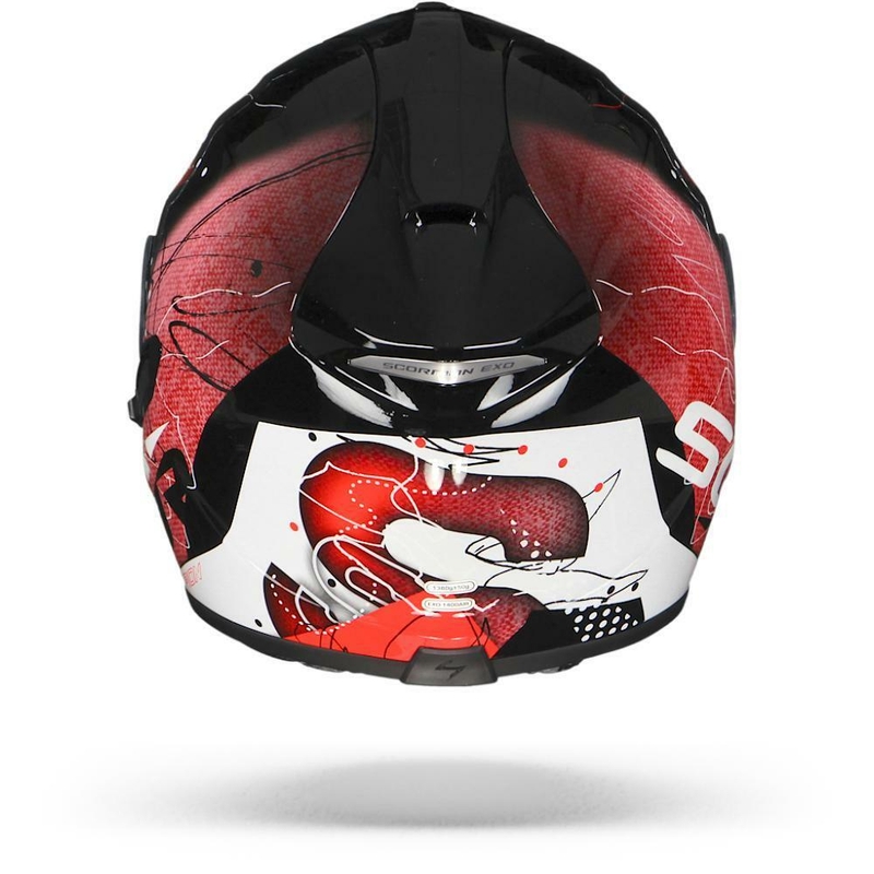 Integralna čelada Scorpion EXO-1400 Air Classy črno-rdeča