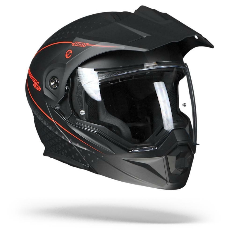 Obračalna enduro čelada Scorpion ADX-1 Horizon black-fluo red