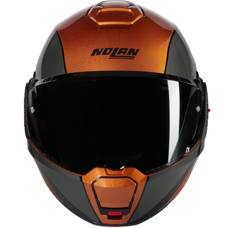 Preklopna motoristična čelada Nolan N120-1 Verniciatura Speciale N-COM 343 sijajna oker-črna