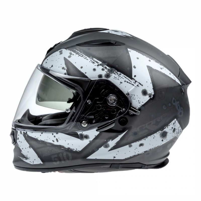 Integrirana čelada Scorpion EXO-510 Air Marcus črna mat-srebrno-bela