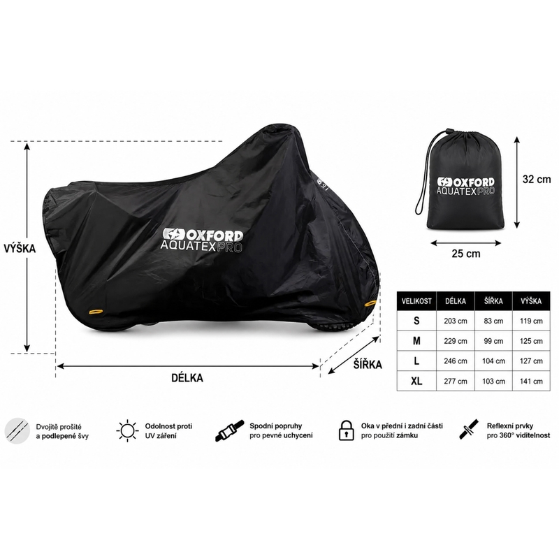 Prevleka za motor Oxford Aquatex PRO črna