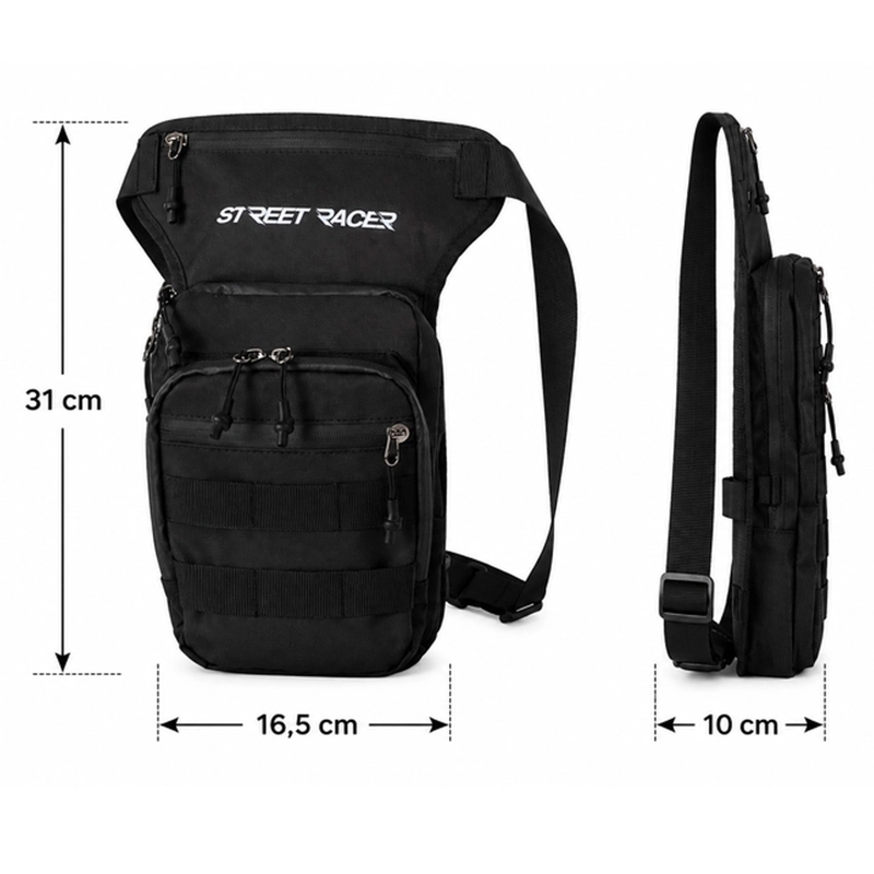 Torba za stegna Street Racer Embrace črna 5 l