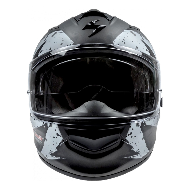 Integrirana čelada Scorpion EXO-510 Air Marcus črna mat-srebrno-bela