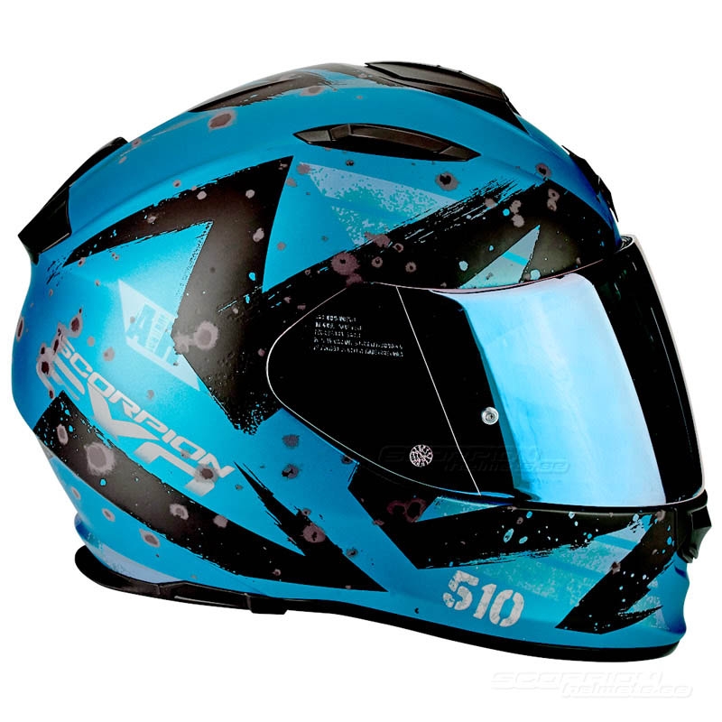 Integralna motoristična čelada Scorpion EXO-510 Air Marcus modra mat-črna
