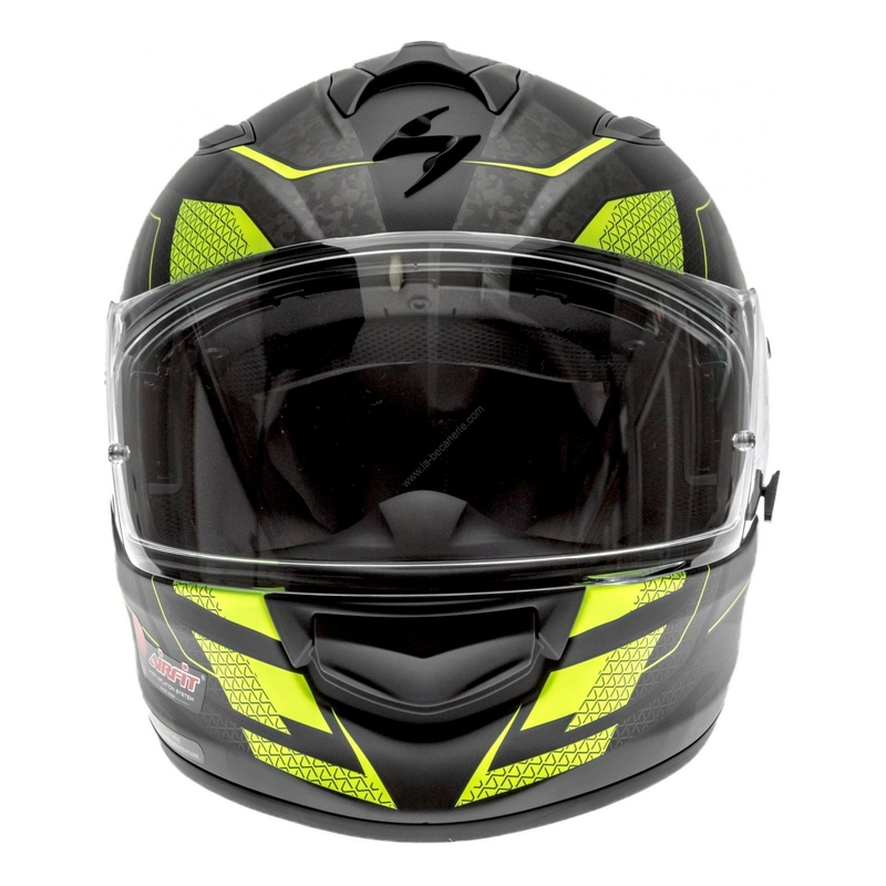 Integralna motoristična čelada Scorpion EXO-510 Air Galva črna mat-rumena razprodaja