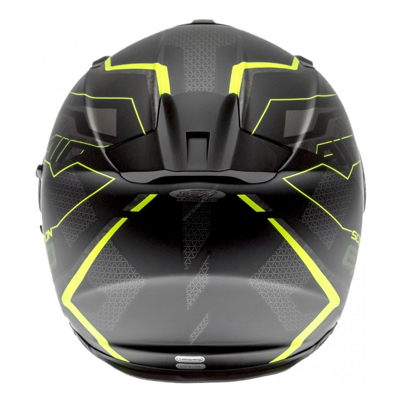 Integralna motoristična čelada Scorpion EXO-510 Air Galva črna mat-rumena razprodaja