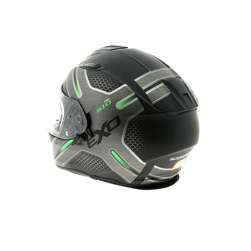 Integralna motoristična čelada Scorpion EXO-510 Air Route črna mat-zelena