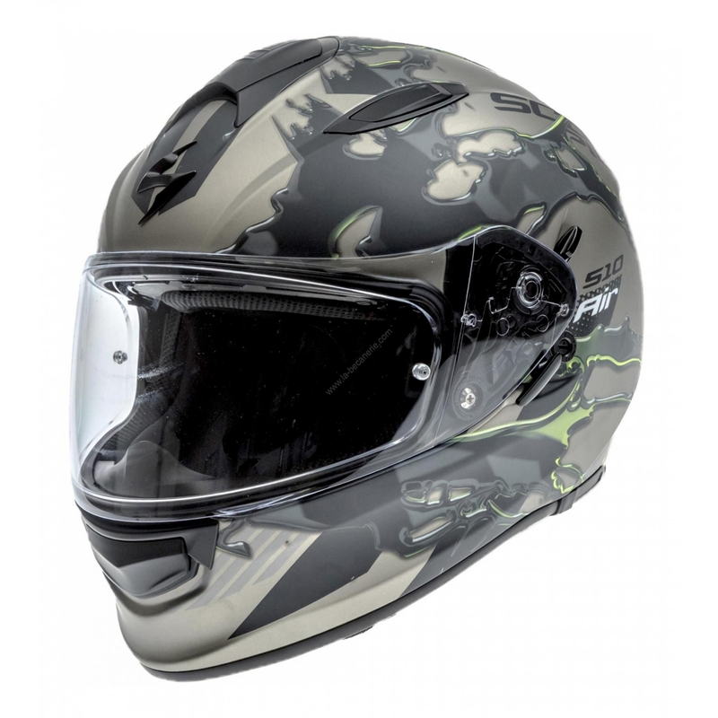 Integralna čelada Scorpion EXO-510 Air Likid titanium-fluo rumena razprodaja