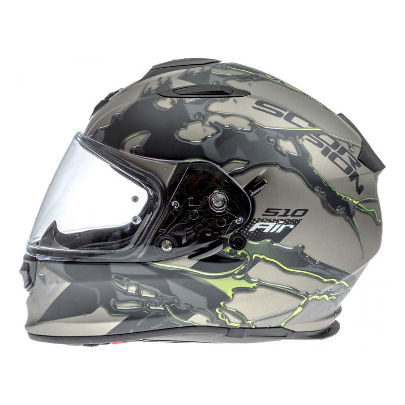 Integralna čelada Scorpion EXO-510 Air Likid titanium-fluo rumena razprodaja