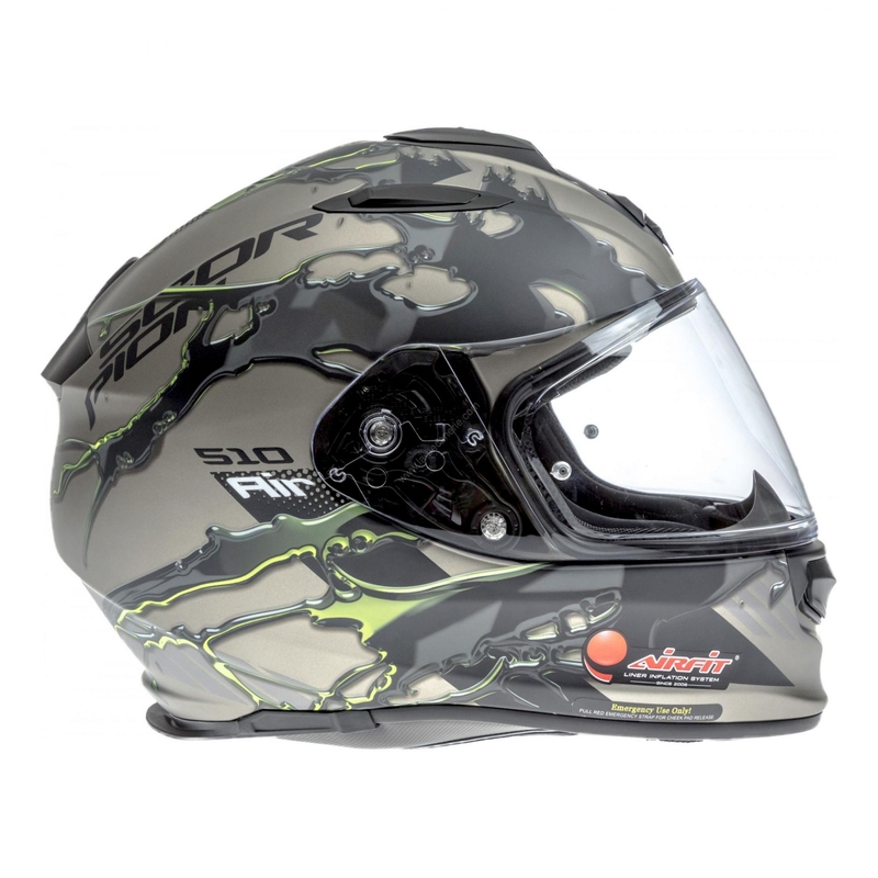 Integralna čelada Scorpion EXO-510 Air Likid titanium-fluo rumena razprodaja