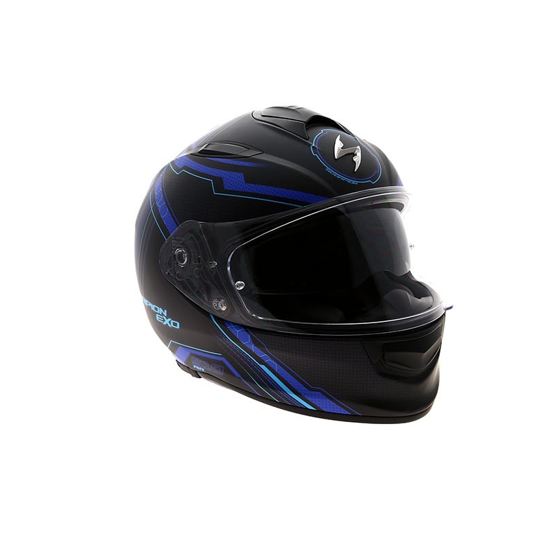 Integralna motoristična čelada Scorpion EXO-510 Air Sync črna mat-modra razprodaja