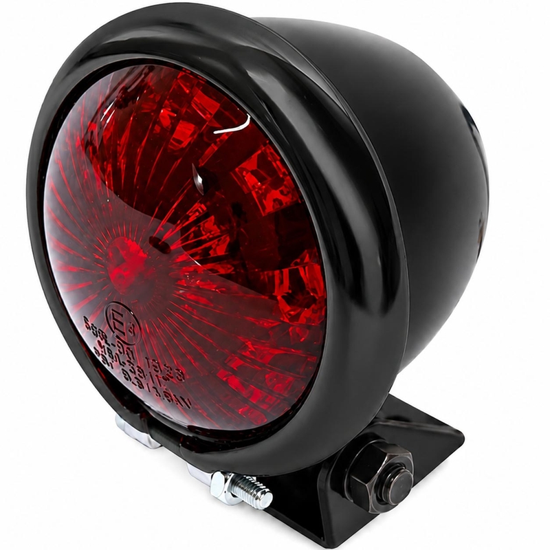 Highsider Smart Bates Style LED zadnja luč za motorno kolo črno-kromirana