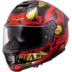 Motoristična čelada LS2 FF808 Drako črno-rdeča